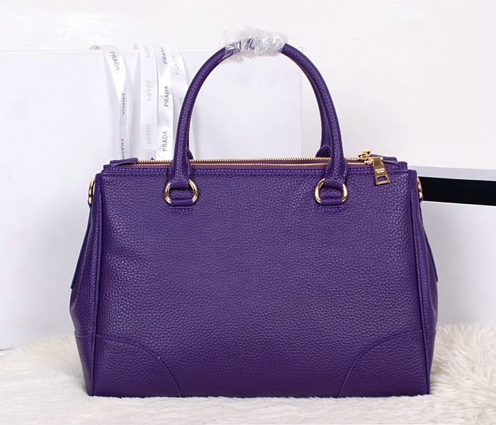 2014 Prada royalBlue calfskin leather tote bag BN2324 purple
